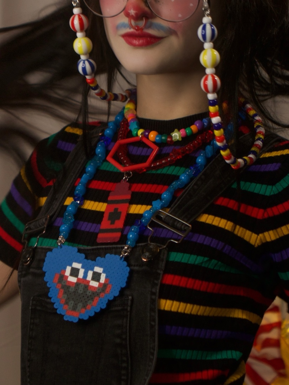 Red Crayon Perler Necklace